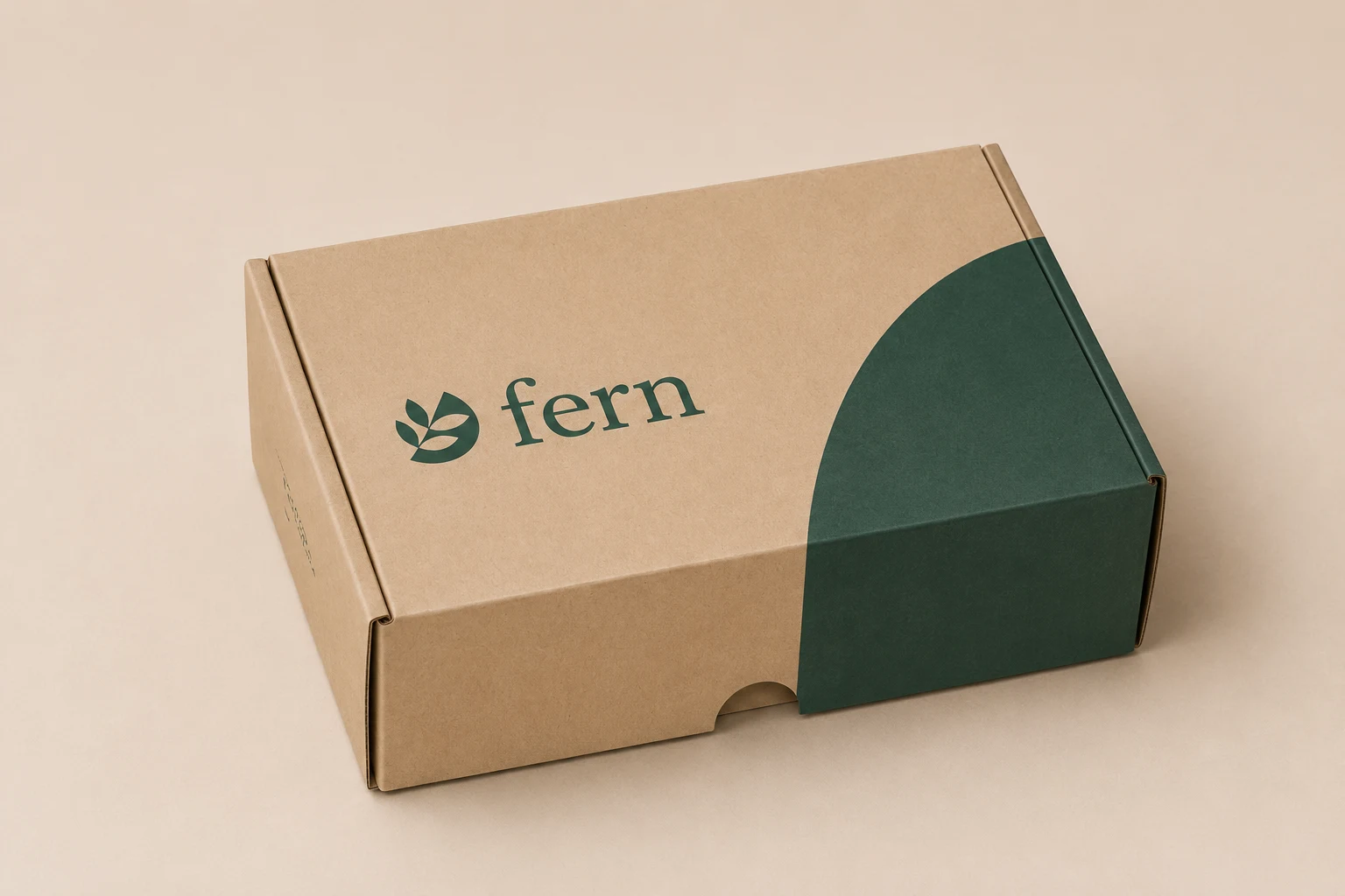 Fern branded shipping box